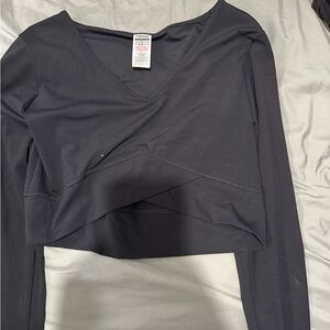 Gymshark Black V-Neck Crop Top